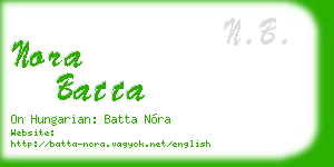 nora batta business card