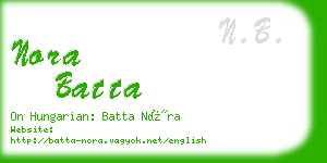nora batta business card